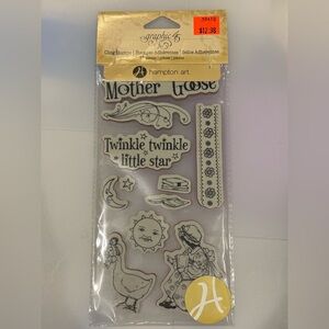 Graphic 45 Cling Stamps - Vintage Nursery Rhymes collection - Set of 3